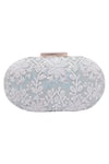 Buy_Nazaakat By Samara Singh_Blue Beads, Sequins Beaded And Embroidered Clutch Bag _Online_at_Aza_Fashions