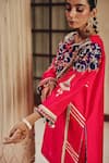 Ajiesh Oberoi_Pink Silk, Tissue Embroidery, Mirrors, Gota Patti, Meher Rani Salwar Set _Online_at_Aza_Fashions