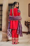 Shop_Ajiesh Oberoi_Pink Silk, Tissue Embroidery, Mirrors, Gota Patti, Meher Rani Salwar Set _at_Aza_Fashions