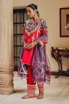 Shop_Ajiesh Oberoi_Pink Silk, Tissue Embroidery, Mirrors, Gota Patti, Meher Rani Salwar Set _Online_at_Aza_Fashions