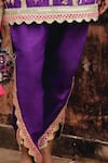 Ajiesh Oberoi_Purple Silk, Organza Embroidery, Mirrors, Metallic Thread, Mehfil Dhoti Pant Set _Online_at_Aza_Fashions
