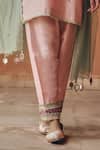Ajiesh Oberoi_Pink Silk, Tissue Mirrors, Beads, Embroidery, Sequins Sahar Kurta Salwar Set _at_Aza_Fashions