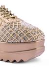 Anaar_Gold Shehzaadi Wedge Sneakers _at_Aza_Fashions