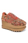 Shop_Anaar_Rust Sitara Wedge Sneakers _Online_at_Aza_Fashions
