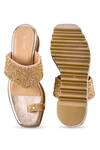 Shop_Anaar_Gold Beads, Sequins, Mirrors Maharani Embroidered Wedges _at_Aza_Fashions