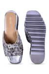 Shop_Anaar_Gray Beads, Sequins, Embroidery Bejewelled Barfi Wedges _at_Aza_Fashions
