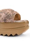Buy_Anaar_Gold Beads, Embroidery, Sequins Jhumka Crew Wedges 