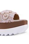 Buy_Anaar_Off White Embroidery, Beads, Sequins, Pearls Cloudsicle Wedge Sandals 