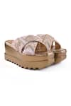 Shop_Anaar_Off White Embroidery, Sequins, Beads Gilded Age Wedge Sandals _Online_at_Aza_Fashions
