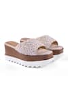 Buy_Anaar_Off White Beads, Embroidery Custard Cloud Wedge Sandals _Online_at_Aza_Fashions