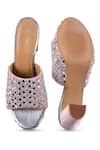 Shop_Anaar_Silver Mirrors, Beads Sheesh Mahal Platform Heels _at_Aza_Fashions