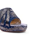 Buy_Anaar_Blue Beads, Sequins Electric Nakhra Platform Heels 