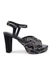 Buy_Anaar_Black Beads, Sequins Phoenix Platform Heels _Online_at_Aza_Fashions
