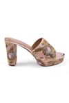Anaar_Gold Beads, Sequins, Stones Dripping Drama Platform Heels _Online_at_Aza_Fashions