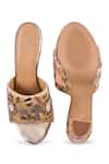 Shop_Anaar_Gold Beads, Sequins, Stones Dripping Drama Platform Heels _at_Aza_Fashions