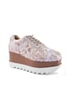 Buy_Anaar_Off White Galentine Wedge Embroidered Sneakers _Online_at_Aza_Fashions