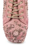 Shop_Anaar_Pink Jhoomar Wedge Embroidered Sneakers 
