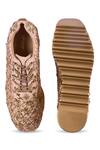 Shop_Anaar_Gold Retro Ritual Wedge Embroidered Sneakers _at_Aza_Fashions