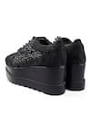 Shop_Anaar_Black Speakeasy Wedge Embroidered Sneakers _Online_at_Aza_Fashions