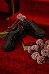 Buy_Anaar_Black Speakeasy Wedge Embroidered Sneakers _at_Aza_Fashions