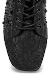 Shop_Anaar_Black Speakeasy Wedge Embroidered Sneakers 