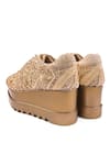 Shop_Anaar_Gold Sneak-o-gold Wedge Embroidered Sneakers _Online_at_Aza_Fashions
