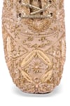 Shop_Anaar_Gold Sneak-o-gold Wedge Embroidered Sneakers 