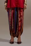 Aseem Kapoor_Red Crinkle Embroidery Collared Mandala Pattern Shirt And Trouser Set _at_Aza_Fashions
