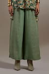 Buy_Aseem Kapoor_Green Crepe Embroidery Collared Atri Straight Shirt And Trouser Set _Online_at_Aza_Fashions