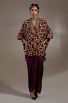 Aseem Kapoor_Crepe Embroidery Collared Mandala Pattern Shirt _at_Aza_Fashions