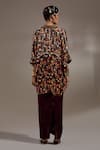 Shop_Aseem Kapoor_Crepe Embroidery Collared Mandala Pattern Shirt _at_Aza_Fashions