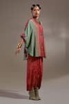 Buy_Aseem Kapoor_Green Crepe Embroidery Collared Mandala Pattern Shirt _Online_at_Aza_Fashions