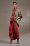 Shop_Aseem Kapoor_Green Crepe Embroidery Collared Mandala Pattern Shirt _Online_at_Aza_Fashions