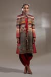 Buy_Aseem Kapoor_Crinkle Embroidery, Mirrors, Beads, Sequins Mandarin Dariya Pattern Jacket _at_Aza_Fashions