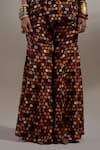 Buy_Aseem Kapoor_Maroon Crepe Embroidery, Beads, Tassels Round Kuru Trapeze Kurta With Trouser _Online_at_Aza_Fashions