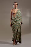 Shop_Aseem Kapoor_Cotton, Silk Sweetheart Neck Kama Pattern Blouse _Online_at_Aza_Fashions