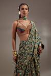 Aseem Kapoor_Cotton, Silk Sweetheart Neck Kama Pattern Blouse _at_Aza_Fashions