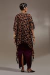 Shop_Aseem Kapoor_Black Silk, Cotton Embroidery, Beads, Veni Tribal Pattern Jacket And Skirt Set _at_Aza_Fashions