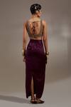 Aseem Kapoor_Black Embroidery, Mirrors, Tassels, Sequins, Tribal Pattern Jacket And Skirt Set _Online_at_Aza_Fashions