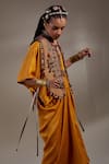 Aseem Kapoor_Satin Round Neck Zuri Embroidered Gilet Jacket _Online_at_Aza_Fashions
