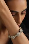 Buy_Swabhimann_Gold Plated Stones Polki Pacheli Kada _at_Aza_Fashions