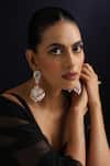 Buy_Swabhimann_Multi Color Pearls, Stones Multicolour Polki Jhumka Earrings _at_Aza_Fashions