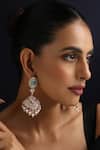 Buy_Swabhimann_Multi Color Pearls, Stones Multicolour Polki Jhumka Earrings _Online_at_Aza_Fashions