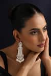 Buy_Swabhimann_Gold Plated Pearls, Stones White Polki And Dangler Earrings _at_Aza_Fashions
