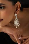 Buy_Swabhimann_Rose Gold Pearls, Stones, Beads Pink Meena Polki Dangler Earrings _Online_at_Aza_Fashions