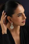 Buy_Swabhimann_Gold Plated Stones Green Kundan Dangler Earrings _at_Aza_Fashions