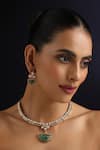 Swabhimann_Gold Plated Stones Emerald Hasli Necklace Set _Online_at_Aza_Fashions