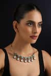 Buy_Swabhimann_Gold Plated Mint And Polki Hasli Necklace _Online_at_Aza_Fashions