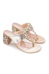 Buy_Sole House_Gold Mirrors, Beads And Embellished Block Heels _at_Aza_Fashions