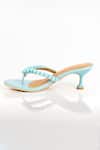 Shop_Preet Kaur_Blue Beads Ice Burano V Strap Heels _at_Aza_Fashions